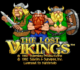 Lost Vikings, The (Europe) Title Screen